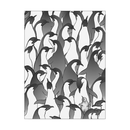 Charles Swinford 'Penguin Family I' Canvas Art,24x32